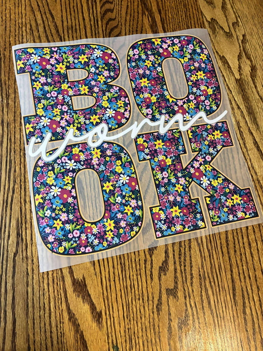 Book Worm White Transfer